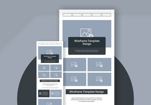 Wireframe Landing Page Design
