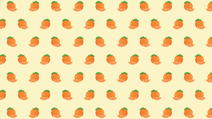 orange fruit seamless pattern background vector design