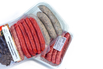 Sausage variety packs ready for grilling