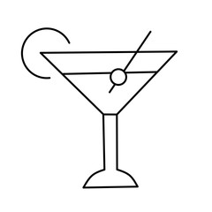 Cocktail drink icon vector