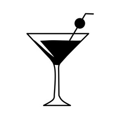 Cocktail drink icon vector