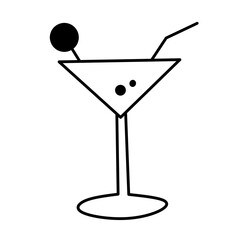 Cocktail drink icon vector