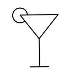 Cocktail drink icon vector