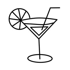 Cocktail drink icon vector