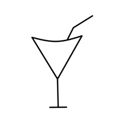 Cocktail drink icon vector