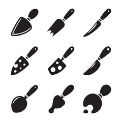 Cheese Knife Icon Set for Charcuterie
