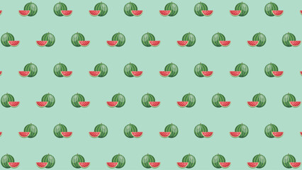 watermelon fruit seamless pattern background vector design