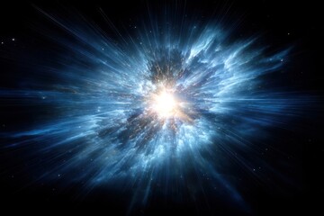 Big bang explosion in space