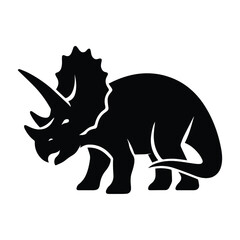vector silhouettes of Triceratops