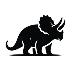 vector silhouettes of Triceratops