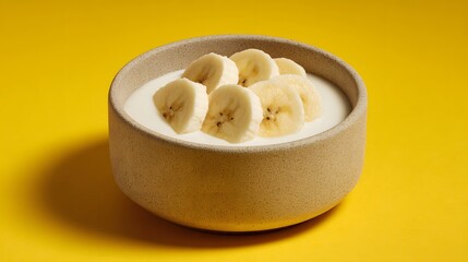 Banana and yogurt, the healthy breakfast