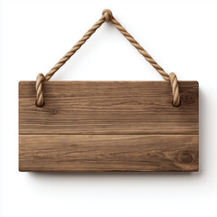 Rustic Wooden Hanging Sign - Blank Display , white background cut out PNG