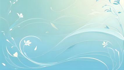 abstract floral background with butterflies