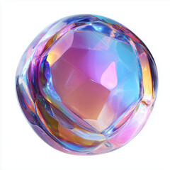 Stunning Abstract Geometric Sphere Design , white background cut out PNG