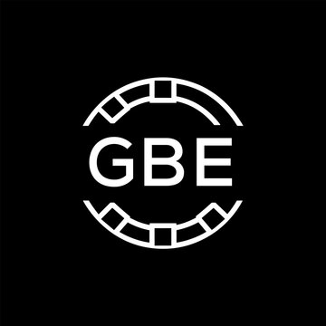 GBE Creative Letter mark Badge Logo Design, GBE Later Logo, Geometric Monogram Logo on Black Background, GBE  Later Logo, Contemporary Minimal Logo for Business Identity.
