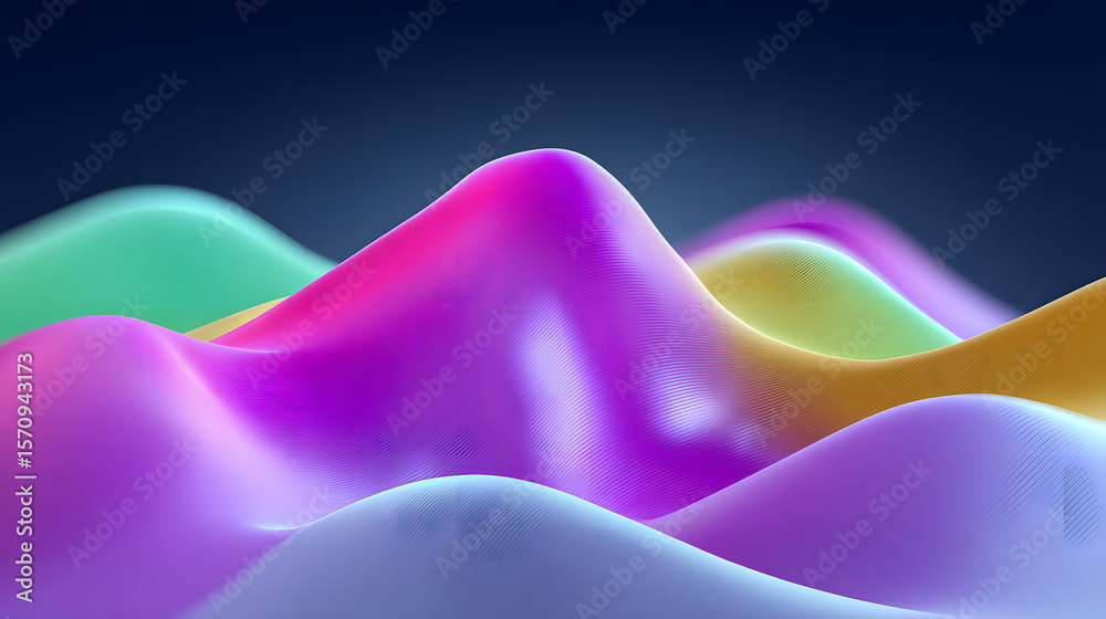 Wall mural dynamic fluid color gradient background, abstract kv main visual business ppt background