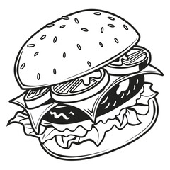 fast food hamburger