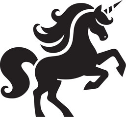 Unicorn horses black vector