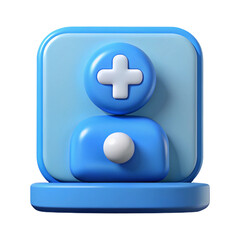 Obraz premium blue glossy button with question mark