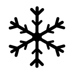 Fototapeta premium Symmetrical sixpointed star, snowflake like, black, vector, perfect for winter season