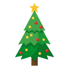 christmas tree vector illustration
