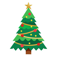 christmas tree vector illustration