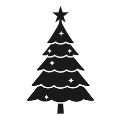 christmas tree silhouette vector 