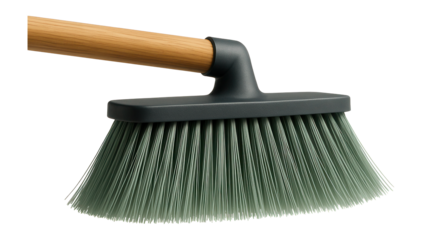 A biodegradable street broom made from recycled materials, suitable for environmentally-conscious apartment dwellers.