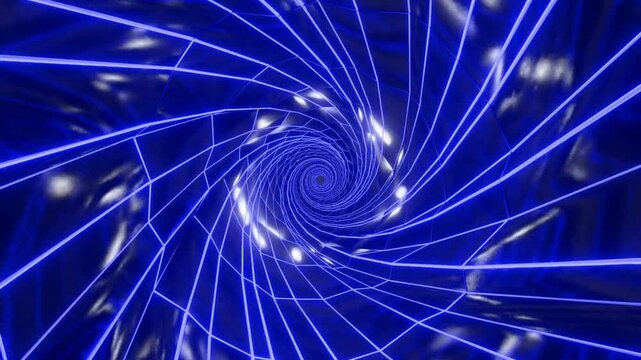 Electric blue swirl, neon light trails, abstract motion background, futuristic spiral