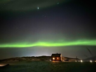aurora over the sea