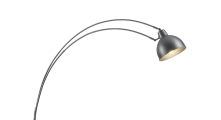Modern Silver Arc Floor Lamp Design.