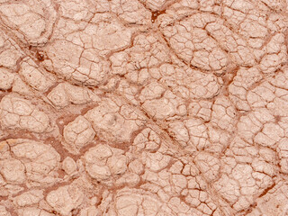 View of the salt-clay soil in Deadvlei. The Deadvlei is part of the Sossusvlei in Namibia