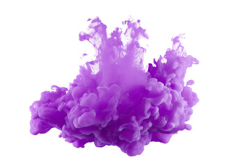 Fototapeta premium Vibrant purple ink isolated on white background