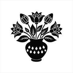 Still Life Zentangle Silhouette Art