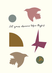 abstract shape nature elements illustration