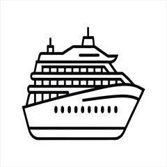 Obraz premium Tourism Cruise Boat Logo Design