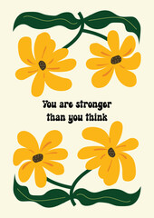 abstract art flower elements illustration