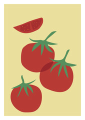 abstract art beach elements illustration