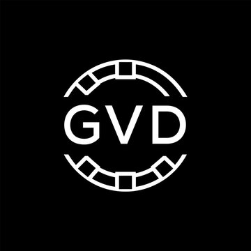 GVD Creative Letter mark Badge Logo Design, GVD Later Logo, Geometric Monogram Logo on Black Background, GVD  Later Logo, Contemporary Minimal Logo for Business Identity.
