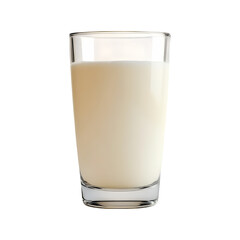 Milk in Glass with Transparent Background for Design Use.