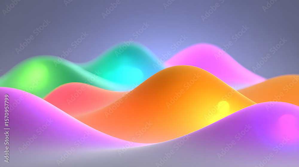 Poster dynamic fluid color gradient background, abstract kv main visual business ppt background