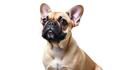 French Bulldog Dog – Expressive Dark Eyes and Attentive Gaze – Close-Up Portrait