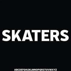 Modern sleek sporty display font vector with number