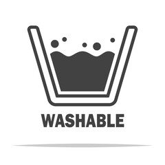 Washable outline icon transparent vector isolated