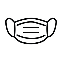 Medical mask icon Outline Medical mask vector icon for