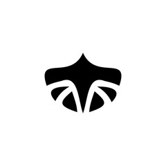 black and white star