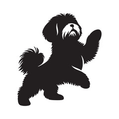 Versatile Shih Tzu black vector asset, a modern digital image suitable for diverse uses - Shih Tzu silhouette - Shih Tzu Vector - Silhouette of Shih Tzu - dog silhouette

