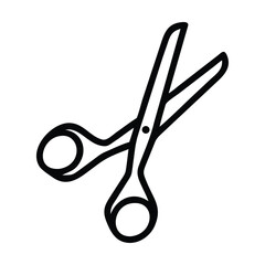 Scissors icon logo isolated on white background isolated