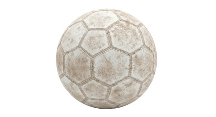Isolated Old Soccer Ball on White Background