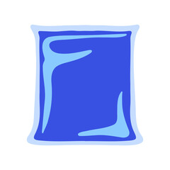 Ice water bag. Vector graphic clipart